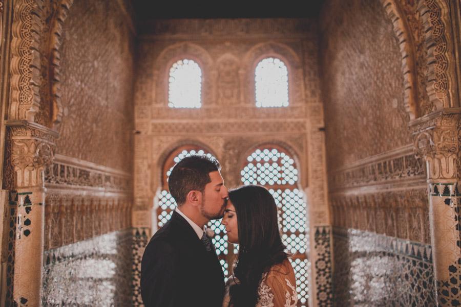 Sesión de post boda en la Alhambra de Granada. Reportaje post boda en Granada, por Fran Ménez Fotógrafo.