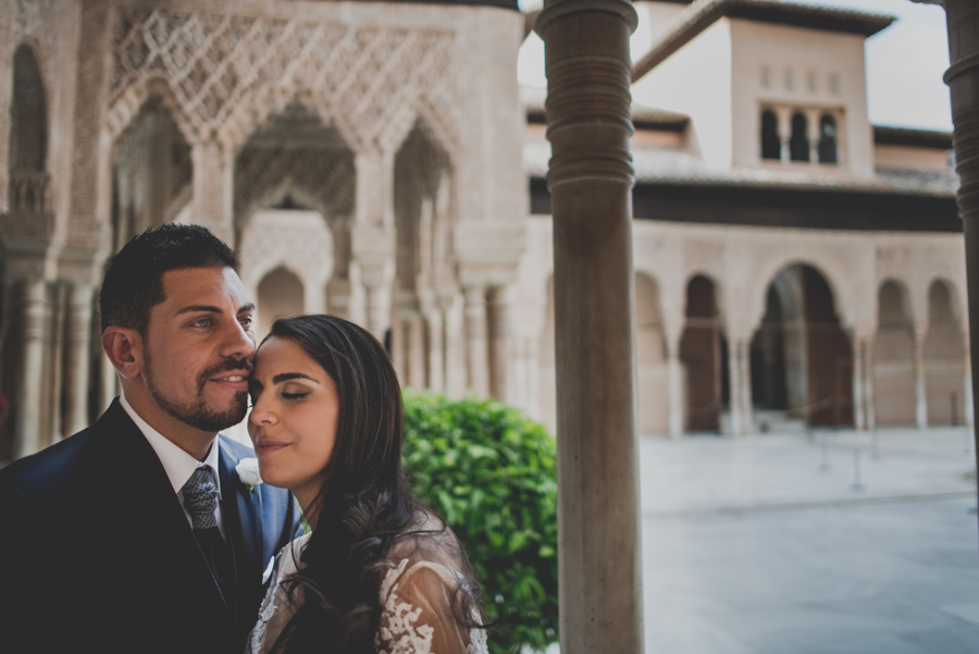 Sesión de post boda en la Alhambra de Granada. Reportaje post boda en Granada, por Fran Ménez Fotógrafo.