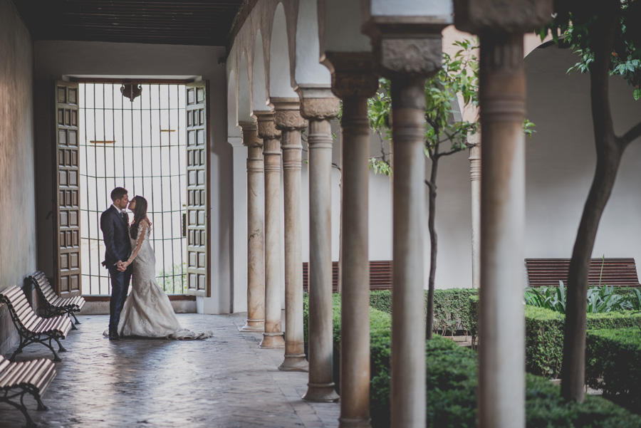 Sesión de post boda en la Alhambra de Granada. Reportaje post boda en Granada, por Fran Ménez Fotógrafo.
