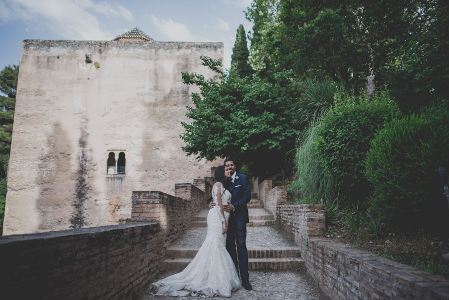 Sesión de post boda en la Alhambra de Granada. Reportaje post boda en Granada, por Fran Ménez Fotógrafo.
