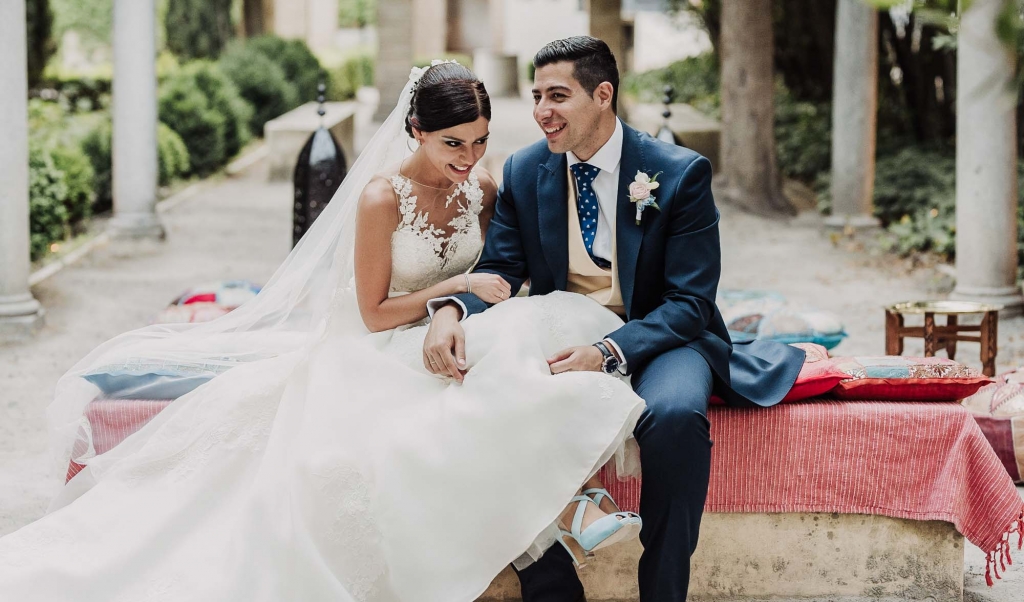 Boda en el Palacio de los Cordova. Destacada Marina y Pedro